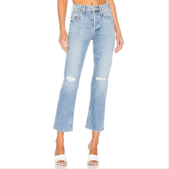 MOTHER Denim - MOTHER Light Blue Straight Leg Jeans